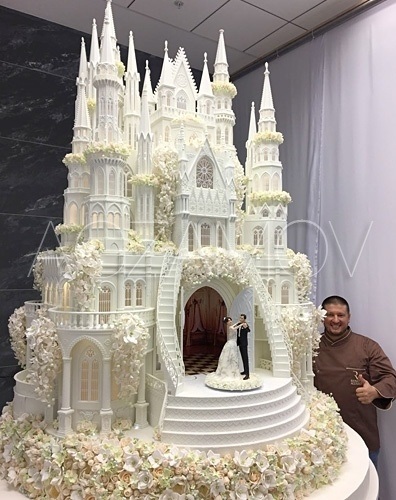 Свадебный торт в виде замка фото 017