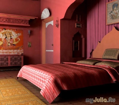 Спальня фото в индийском стиле 019