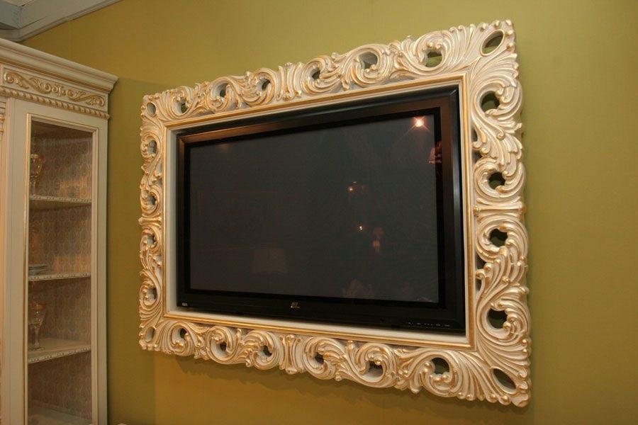 Телевизор в раме на стене фото002