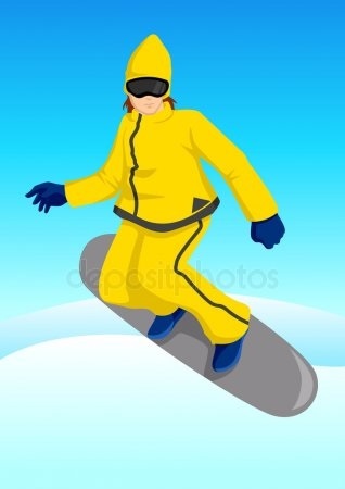 Фото карикатура сноубордиста 023