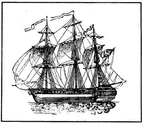 Черно белый рисунок корабль 019