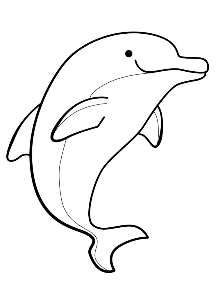 Шаблон дельфин для вырезания 013