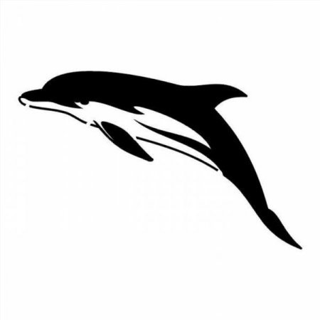 Шаблон дельфин для вырезания 022