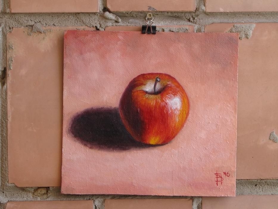 Яблоко картина маслом 001