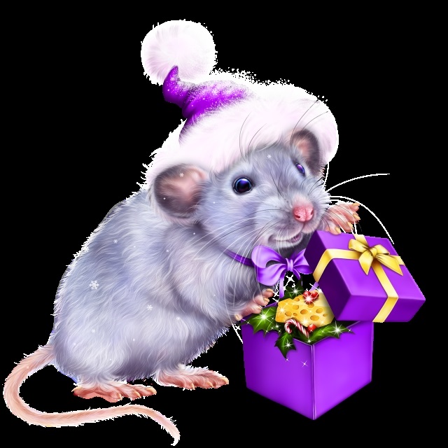 нарисованные картинки на новый год крысы 002
