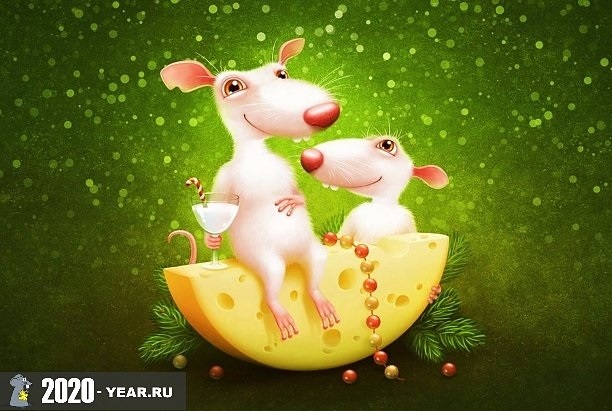 нарисованные картинки на новый год крысы 008
