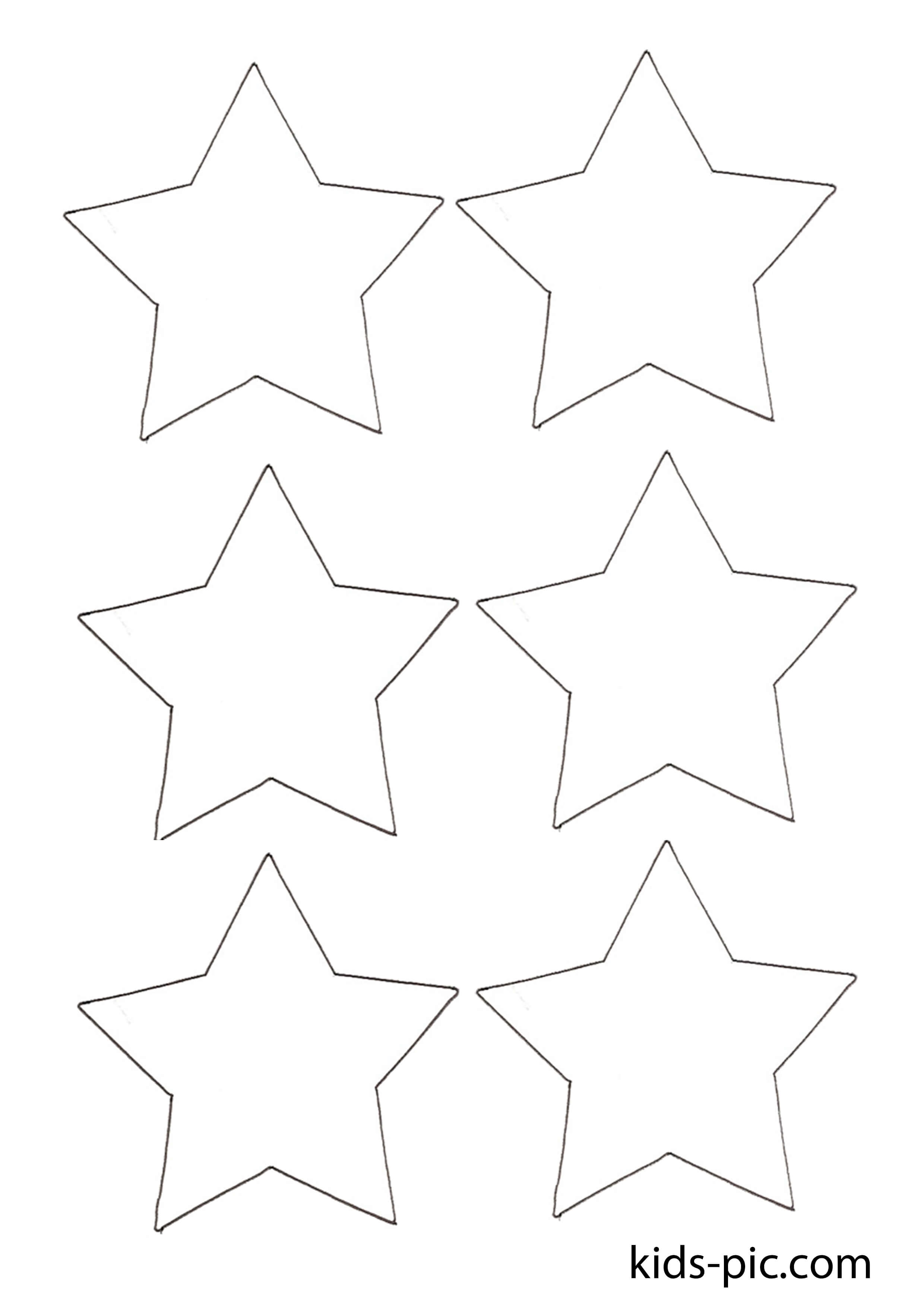 Звездочки рисунок контуры018