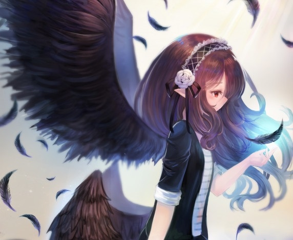 Красивые картинки ангелы и демоны аниме девушки017