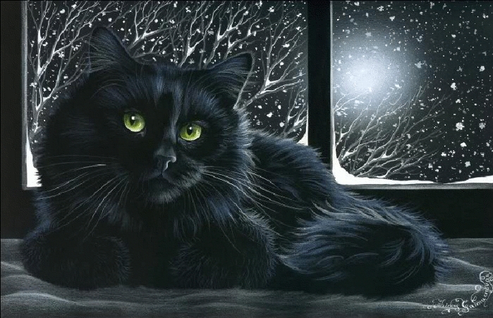 Красивые картинки анимация кот бегемот013
