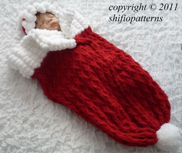 Красивые картинки вязаный спицами кокон для новорожденного003