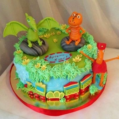 Красивые картинки торт детский динозавры фото004