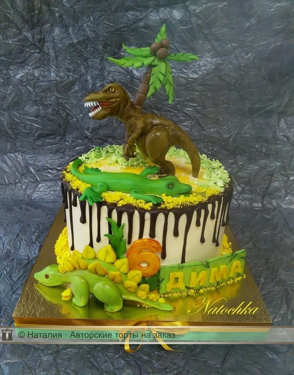 Красивые картинки торт детский динозавры фото007