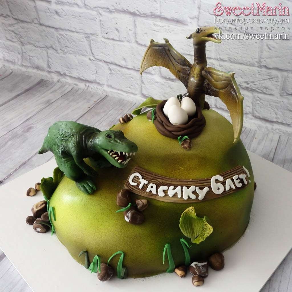Красивые картинки торт детский динозавры фото008