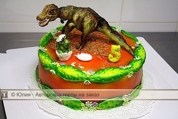 Красивые картинки торт детский динозавры фото014