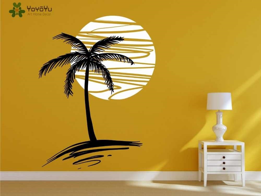 Красивые картинки трафарет пальмы для стен018