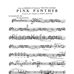 Ноты альт саксофон розовая пантера008