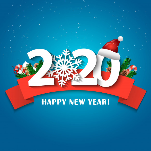Яркие открытки поздравления с Новым годом 2020 (5)