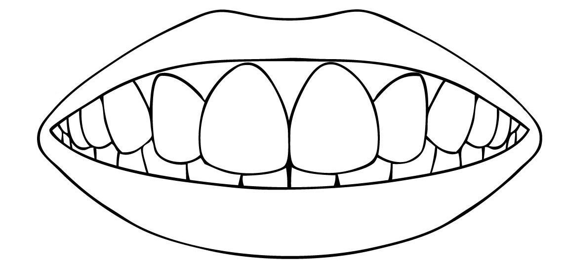 Рот с зубами рисунок