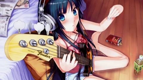 Аниме картинки девушки с гитарой 018