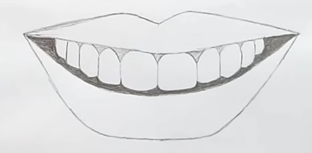 Рот с зубами рисунок 003