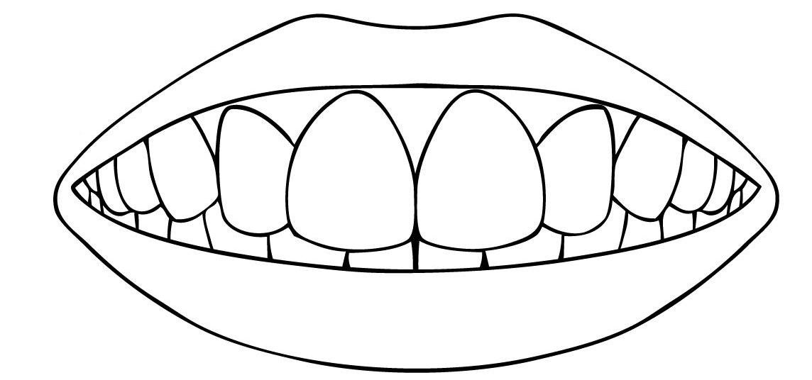 Рот с зубами рисунок 007