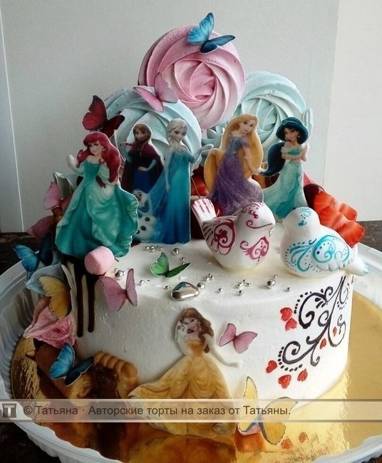 Тортики с принцессами 005
