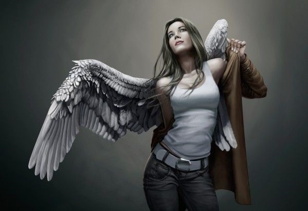 Арты ангел девушка 008