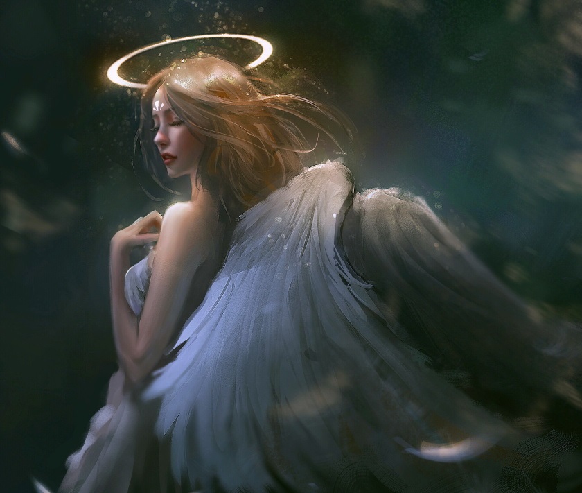 Арты ангел девушка 024