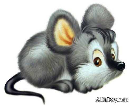 Мышка на прозрачном фоне картинка для детей 009