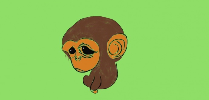 Рисунки обезьянки 019