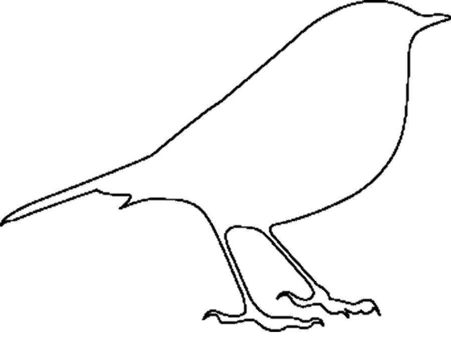 Силуэты птиц для вырезания из бумаги 015