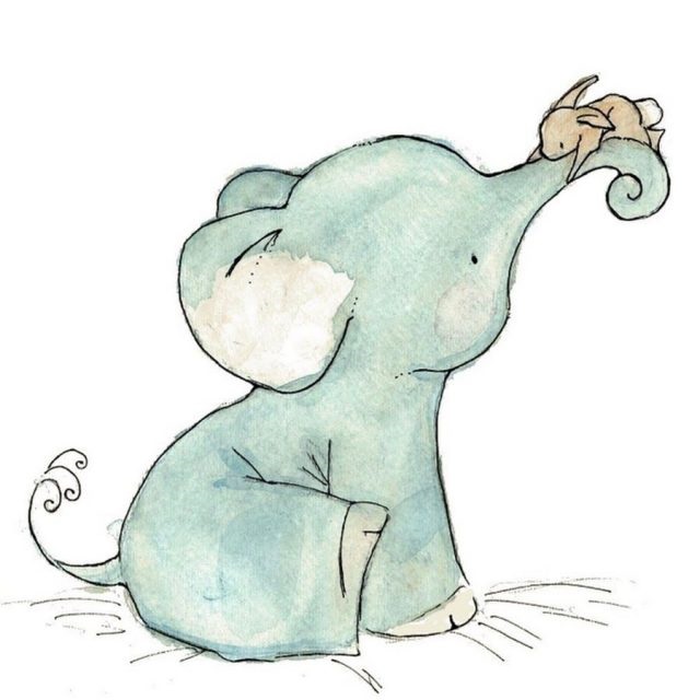 Картинки для срисовки слона 001