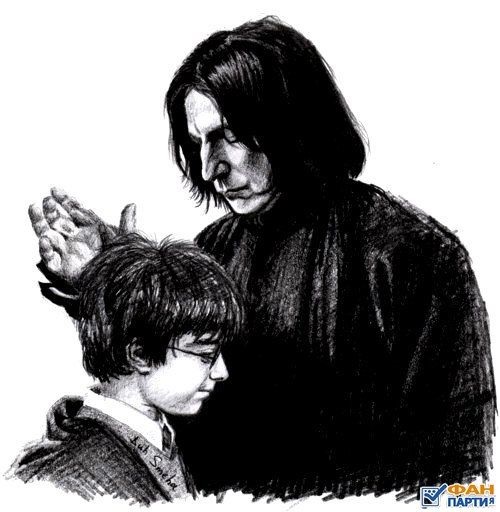 Рисунок Северус Снейпа из Гарри Потера 002
