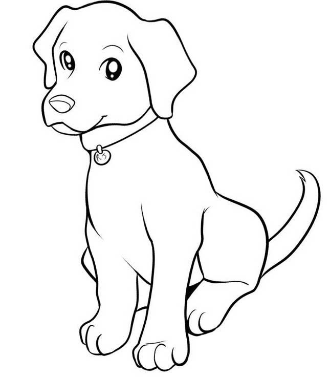 Рисунок собаки для срисовки 002