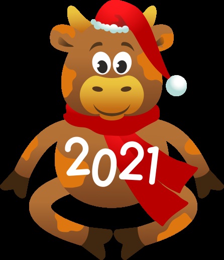 Рисунки на новый год 2021 быка 23