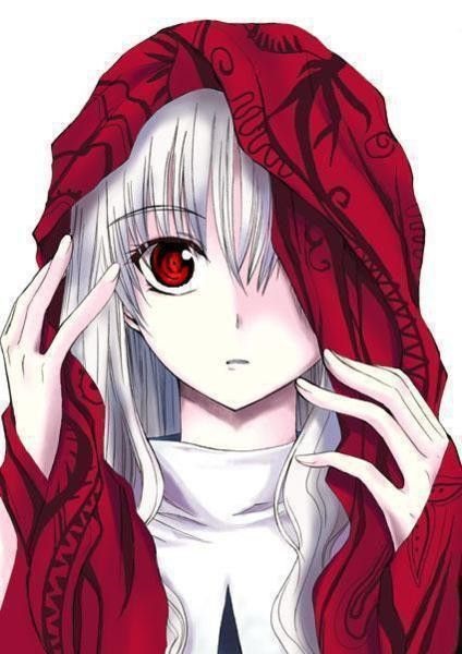 Арты аниме девочка с красными глазами (10)
