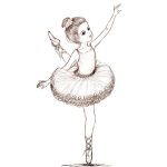 Картинки балерины для срисовки (16)