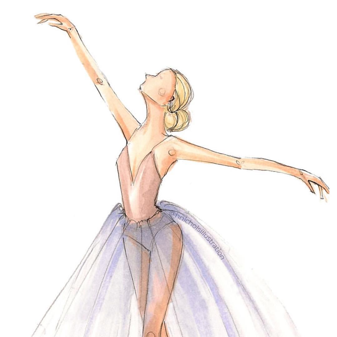 Картинки балерины для срисовки (4)