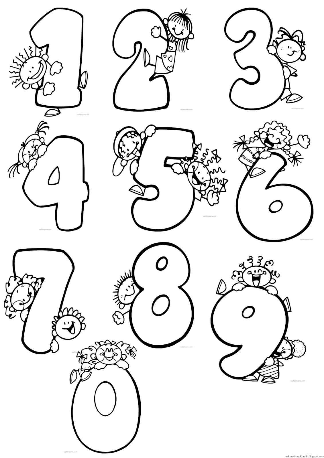 Прикольные рисунки цифр для детей 19