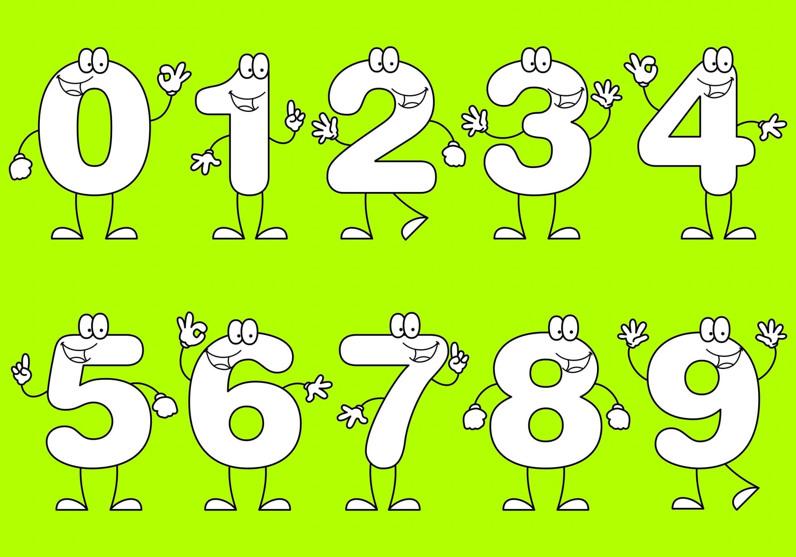 Прикольные рисунки цифр для детей 31