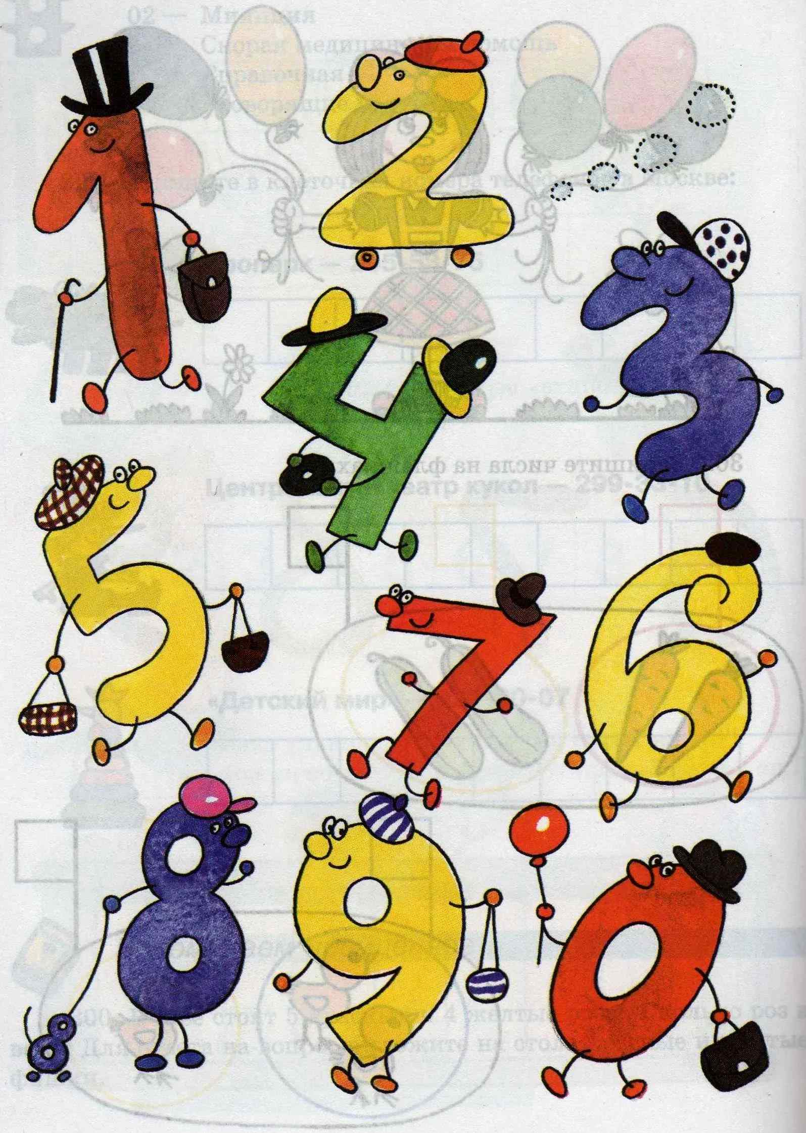 Прикольные рисунки цифр для детей 33