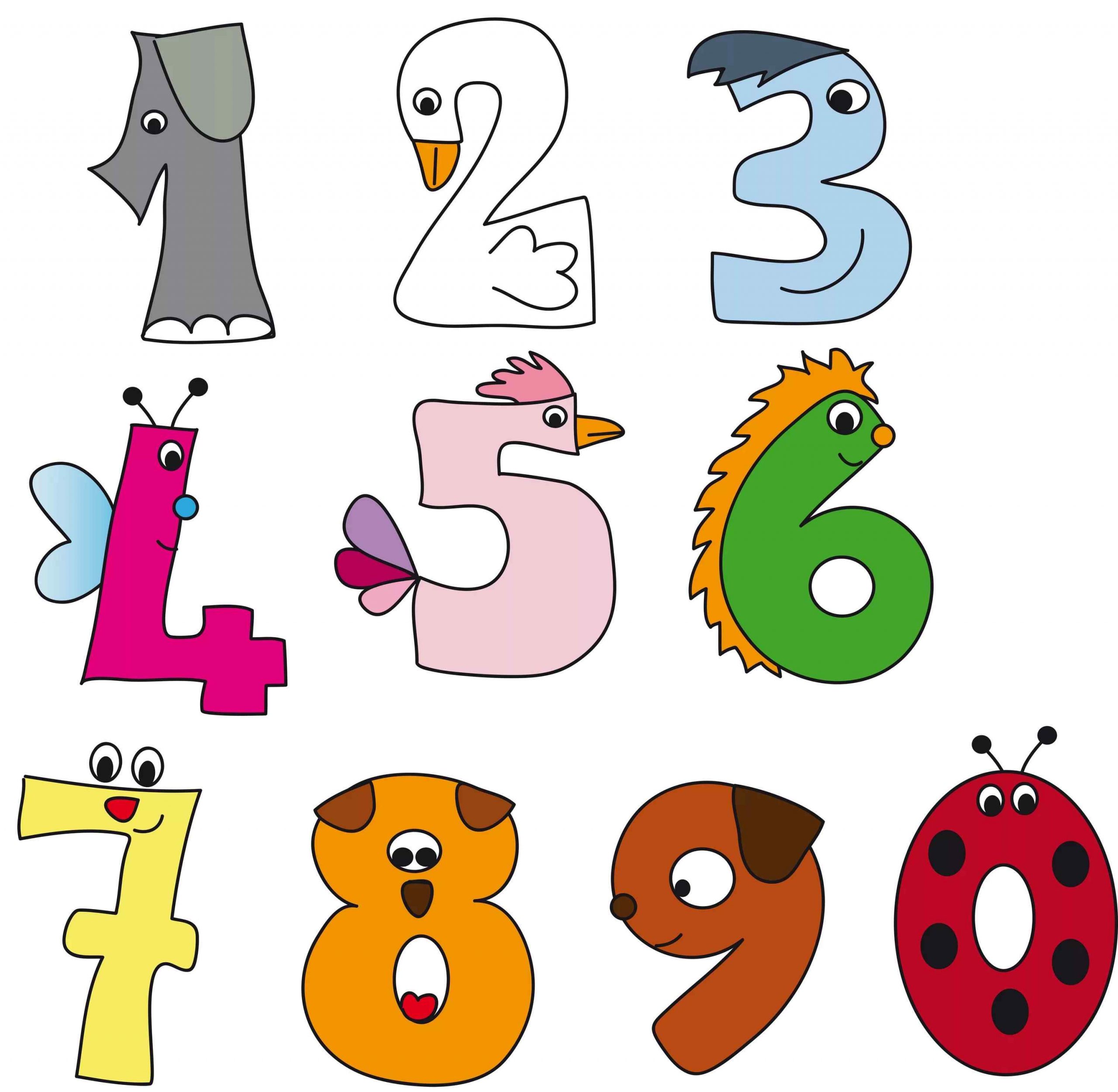 Прикольные рисунки цифр для детей 35