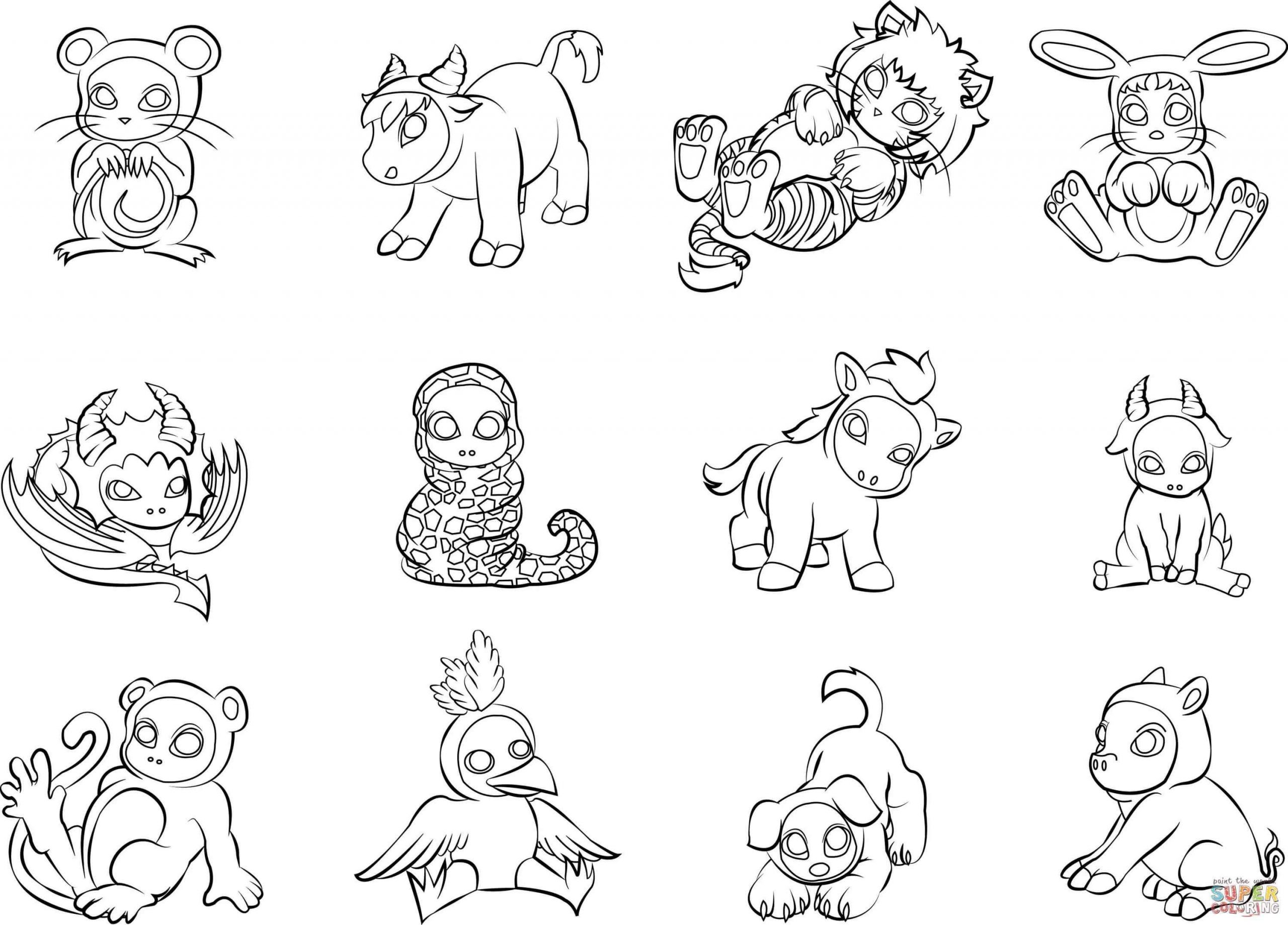 Простые рисунки зверей для детей 23