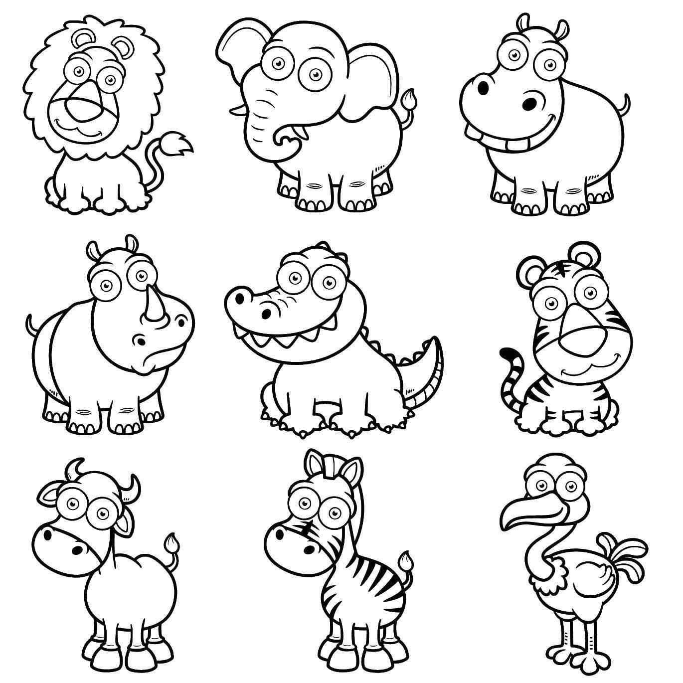 Простые рисунки зверей для детей 27