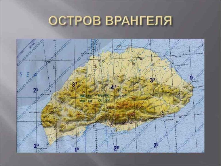 Карта острова врангеля россия