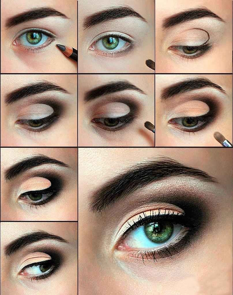 Новогодний макияж для зеленых глаз 10