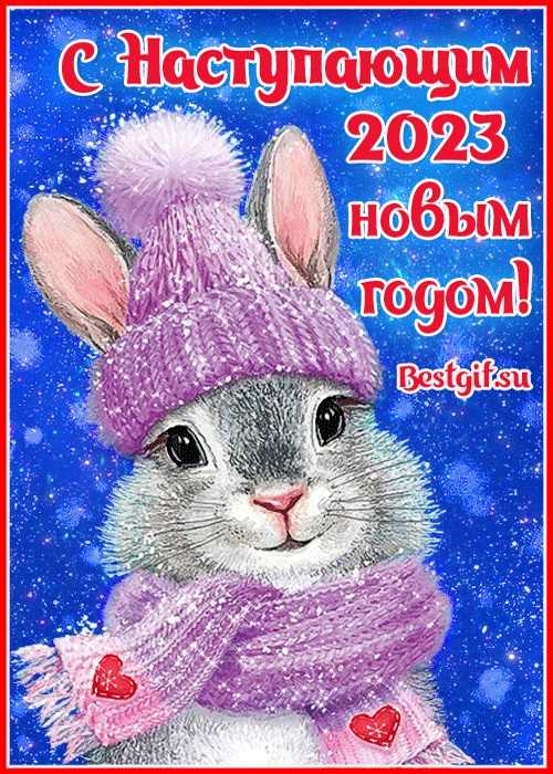 Красивые открытки на год кролика 2023 10
