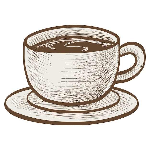 Рисунки чашка кофе 15