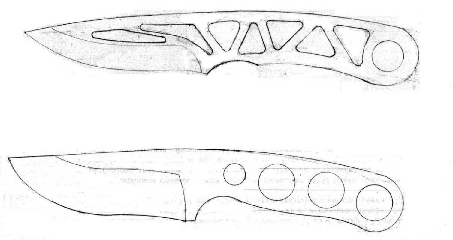 Нож поэтапно. Тычки ножи чертеж. Нож Skeleton CS go чертеж. Керамбит нож чертеж 1 к 1. Ножи для срисовки.