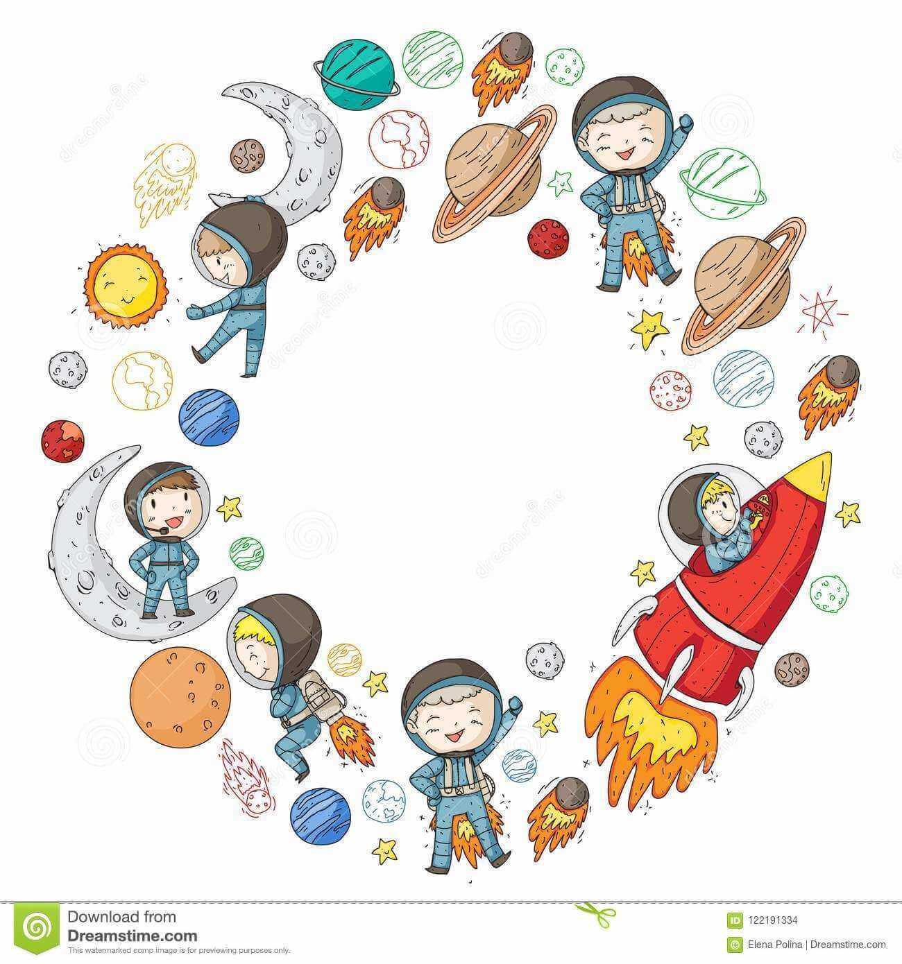 Интересные рисунки для детей с космосом и звездами 008